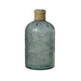 Decoris Recycled Glass Vase with Antique Finish 22cm - Green
